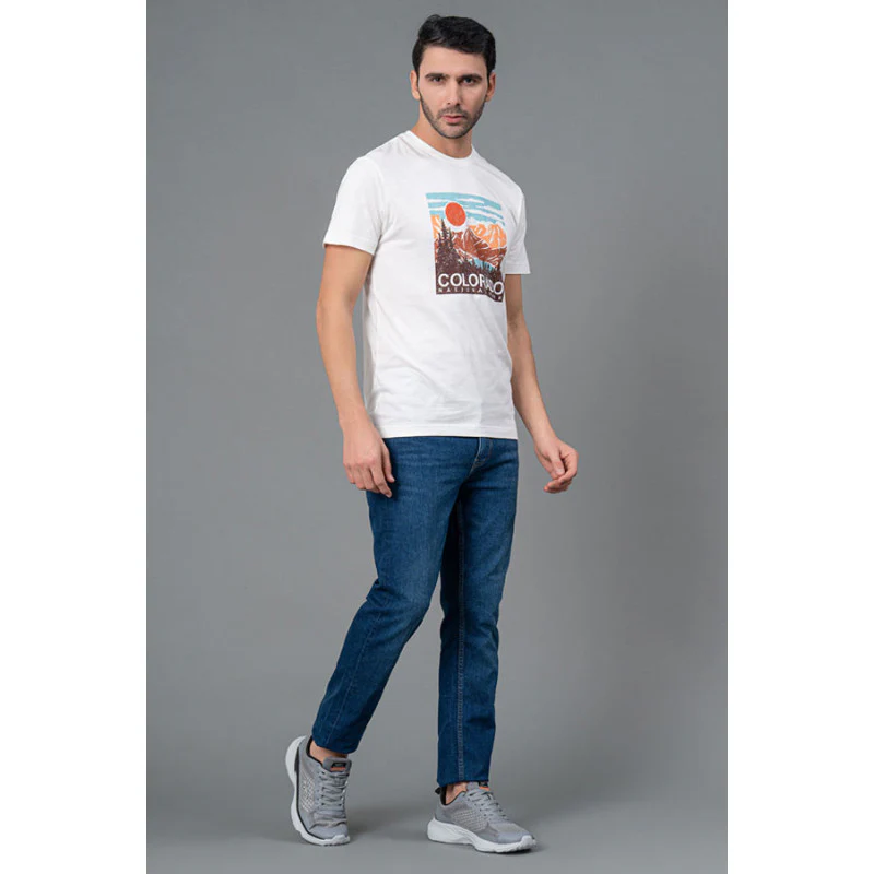Men Casual Round Neck Printed T-Shirt - Image 5