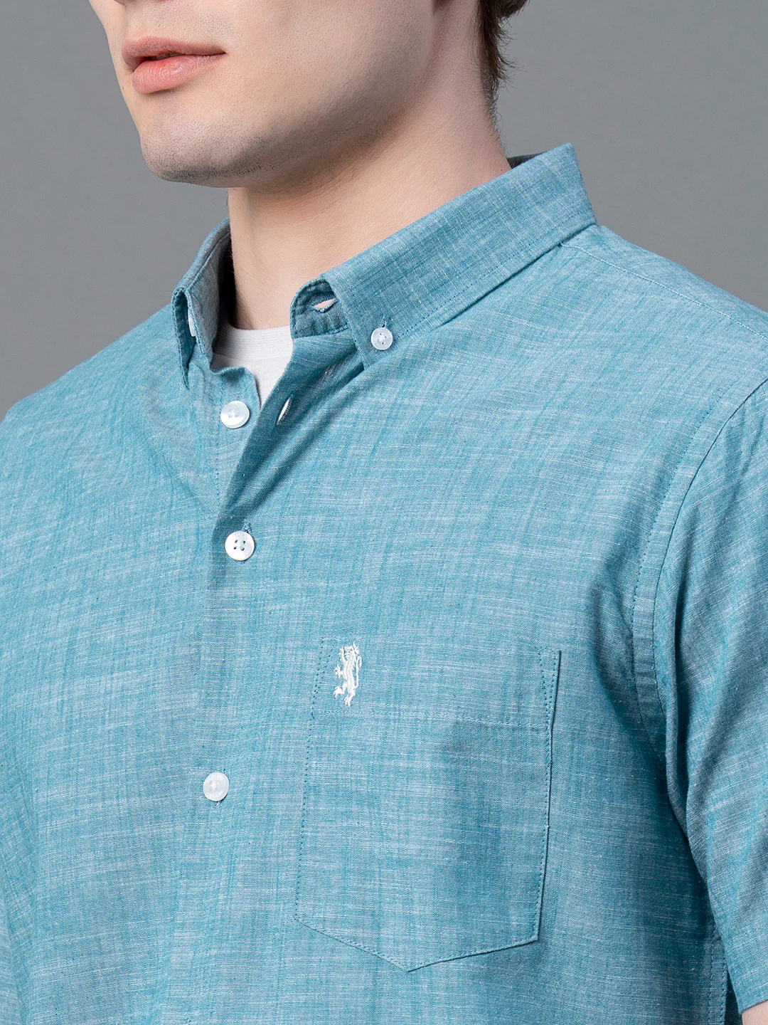 Cobalt Solid Shirt for Men - Image 3