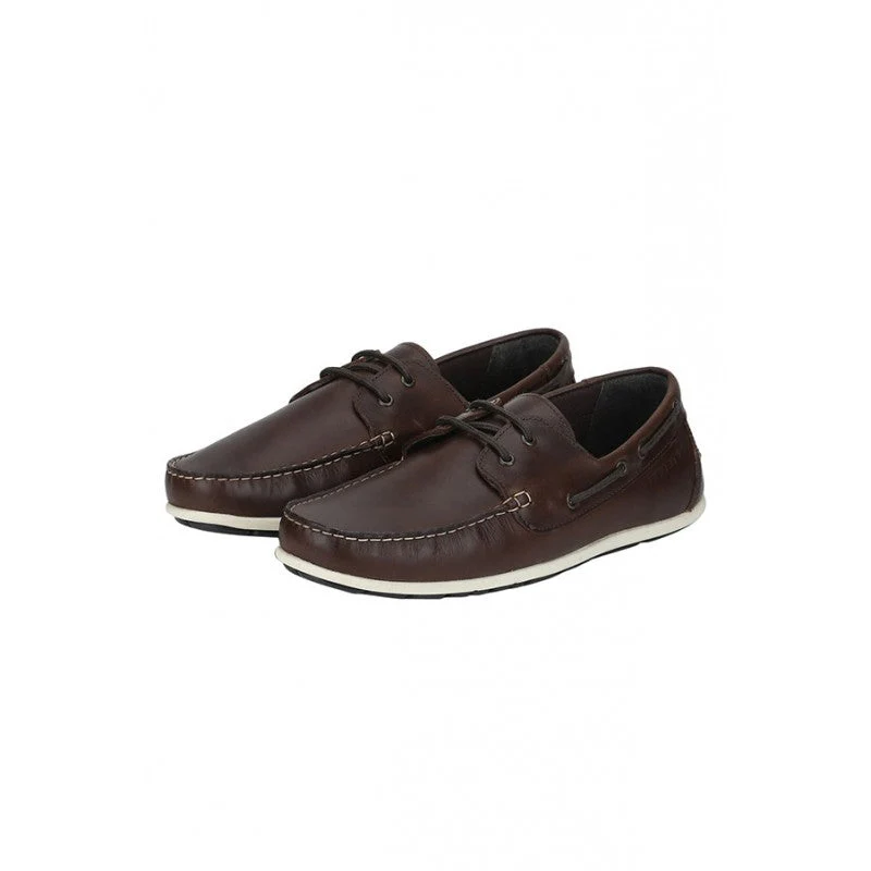 Men Dark Brown Boat Shoes - Image 3