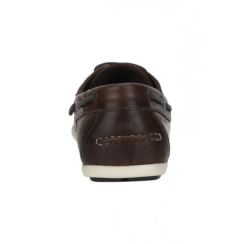 Men Dark Brown Boat Shoes - Image 6