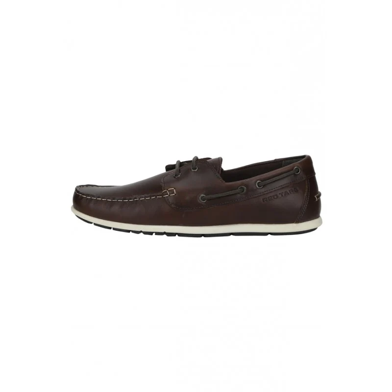 Men Dark Brown Boat Shoes - Image 3