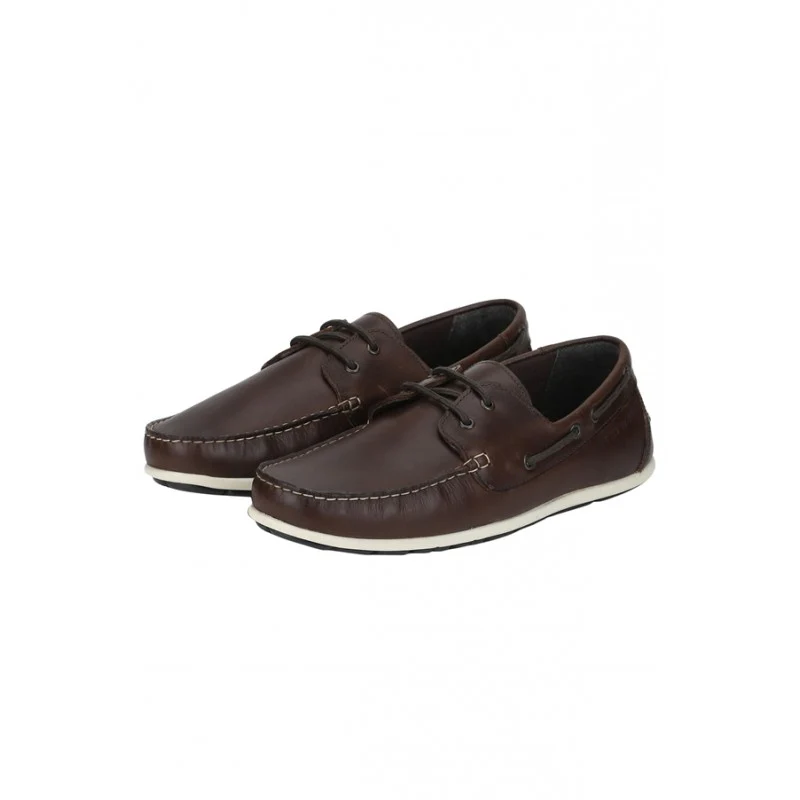 Men Dark Brown Boat Shoes - Image 4