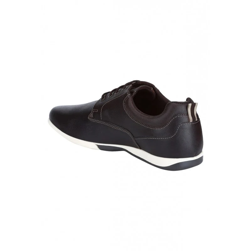 Men Dark Brown Derby Shoes - Image 2