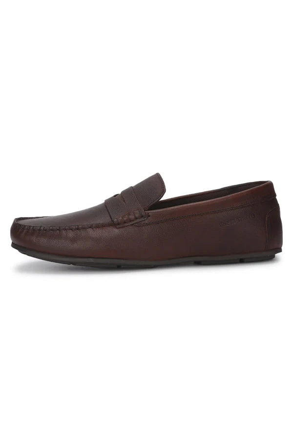 Men Dark Brown Driving Shoes - Image 11