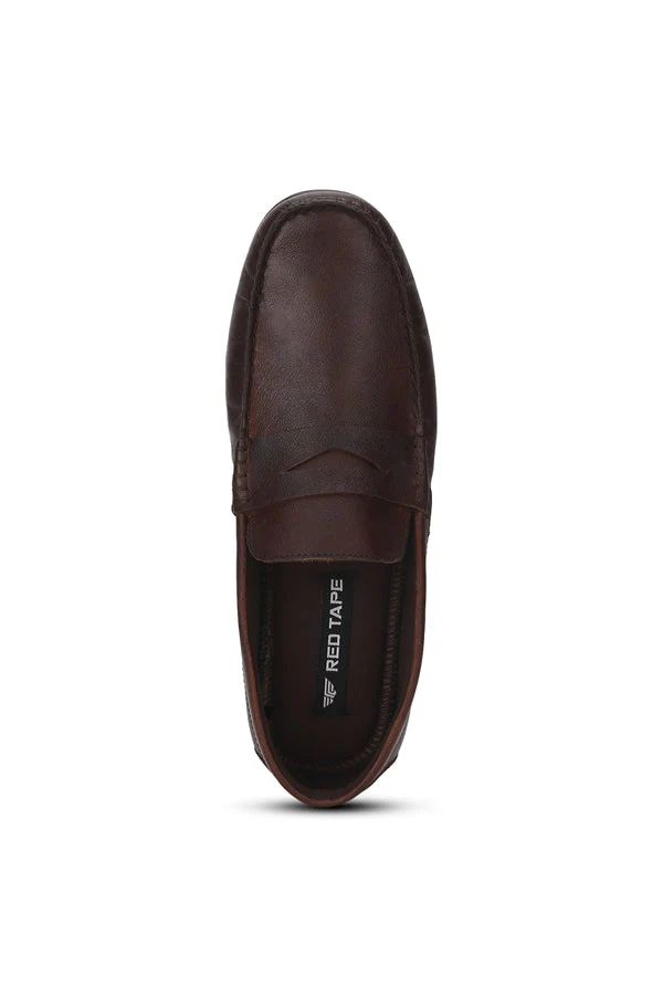 Men Dark Brown Driving Shoes - Image 13