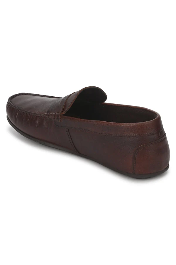 Men Dark Brown Driving Shoes - Image 16