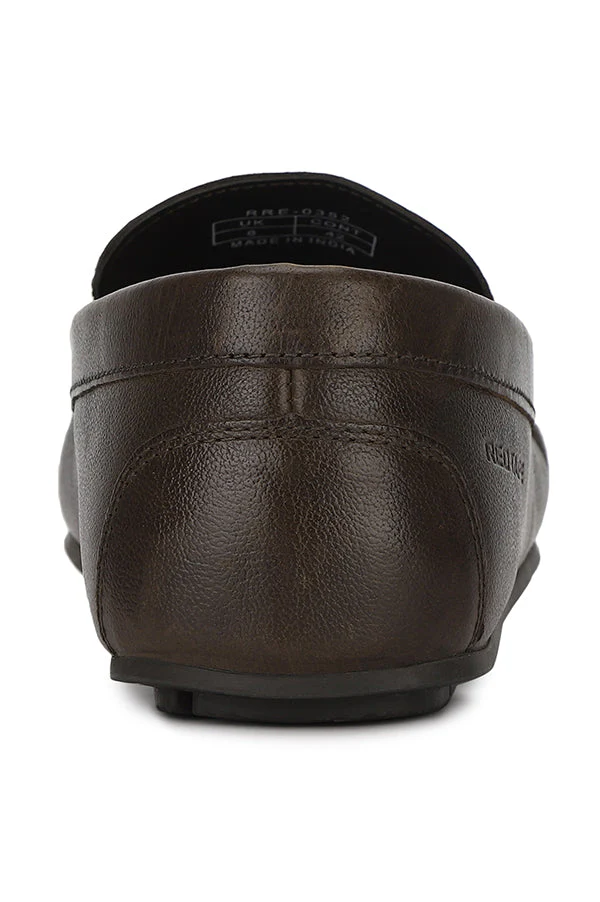Men Dark Brown Driving Shoes - Image 6