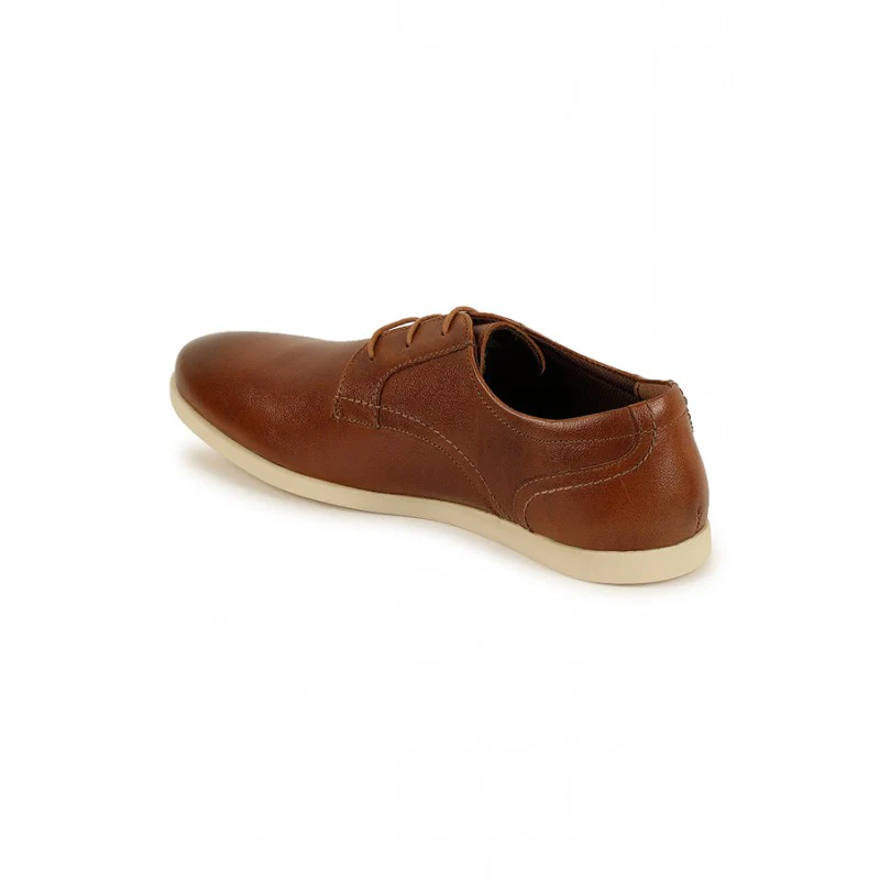 Men Dark Tan Derby Shoes - Image 5