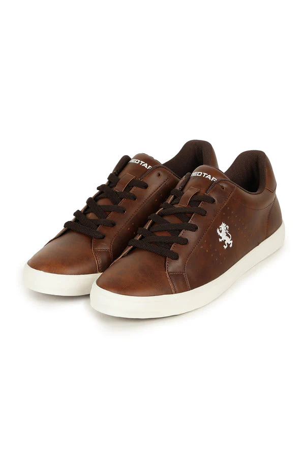 Men Dark Tan Sneakers - Image 4