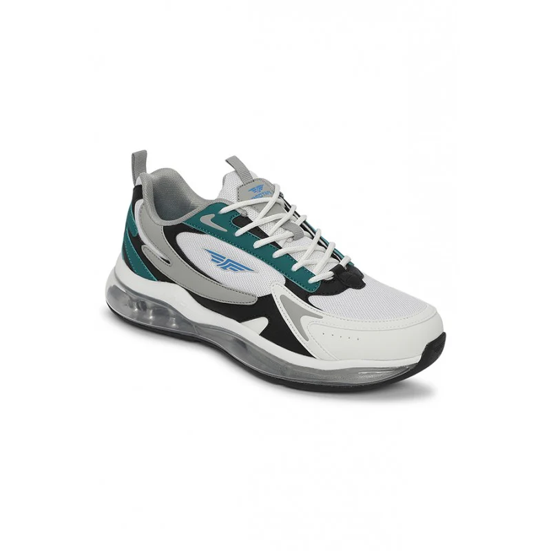 Men Emerald & White Walking Shoes - Image 2