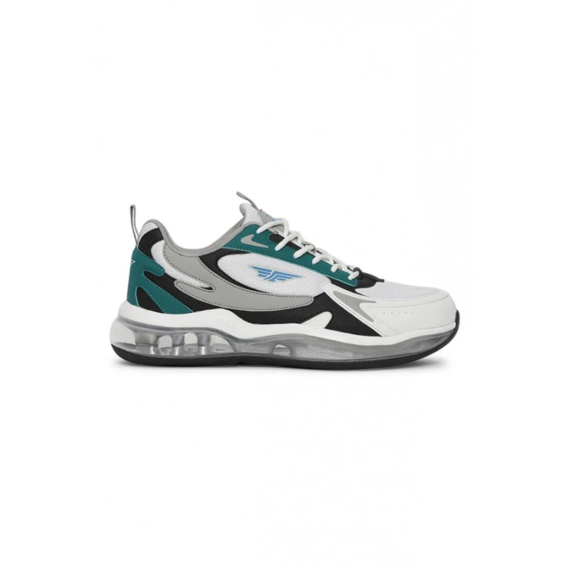 Men Emerald & White Walking Shoes - Image 3