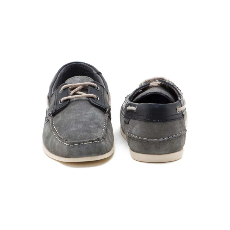 Men Grey Boat Shoes - Image 3