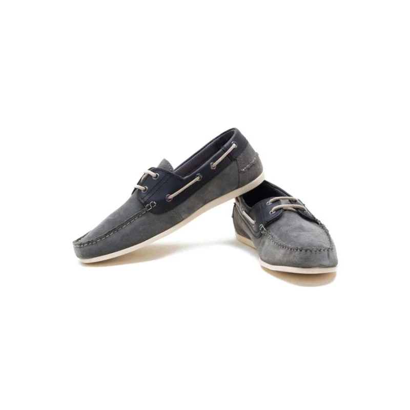 Men Grey Boat Shoes - Image 4