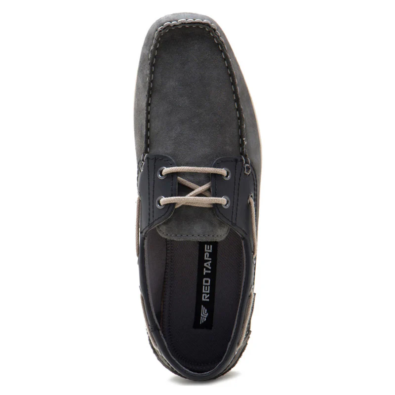 Men Grey Boat Shoes - Image 6