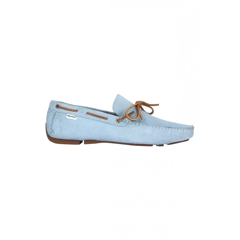 Men Light Blue Boat Shoes - Image 2
