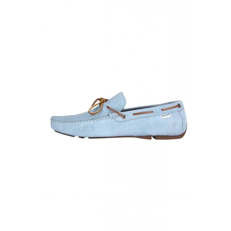 Men Light Blue Boat Shoes - Image 3