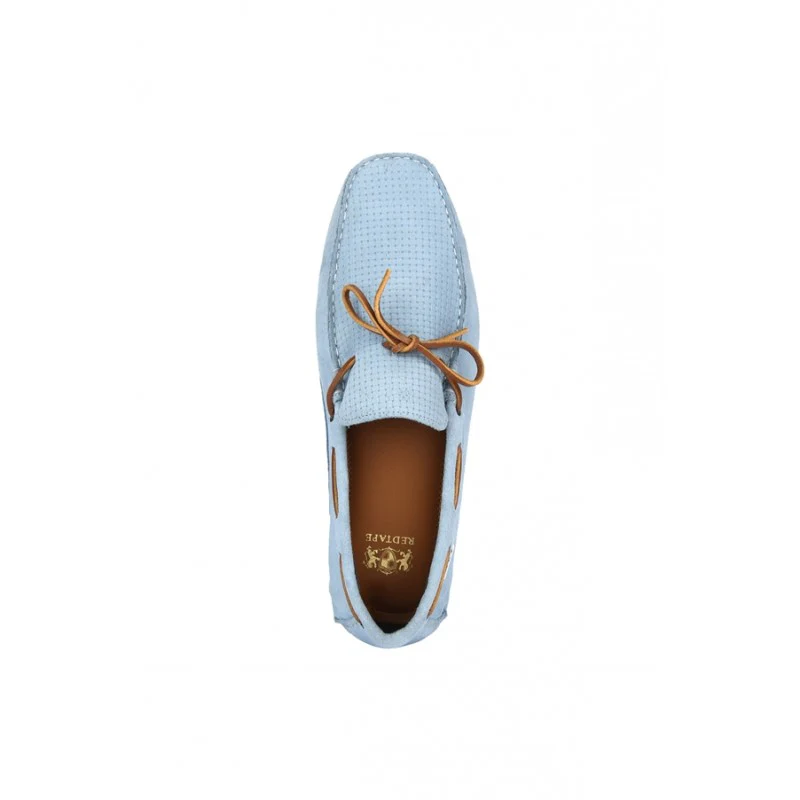 Men Light Blue Boat Shoes - Image 5