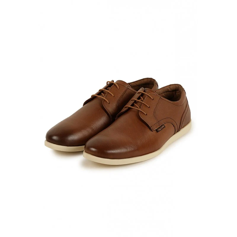 Men Light Tan Derby Shoes - Image 4