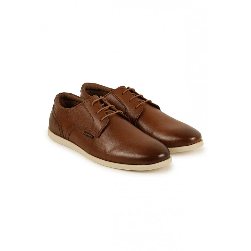 Men Light Tan Derby Shoes - Image 6