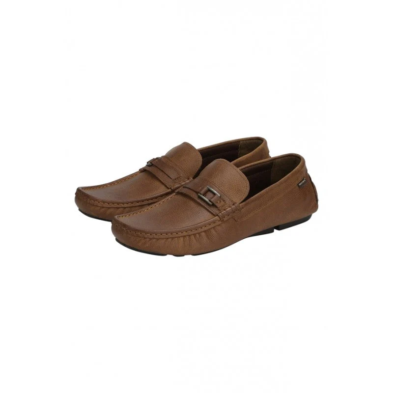Men Light Tan Driving Shoes - Image 4