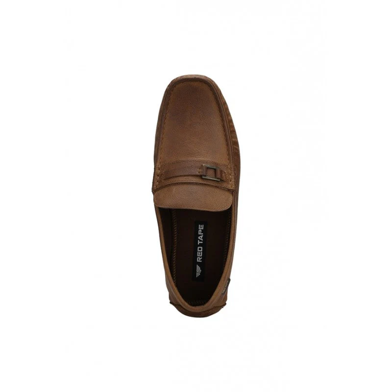 Men Light Tan Driving Shoes - Image 6