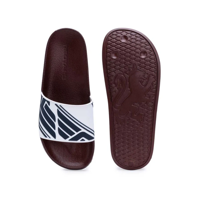 Men Maroon Sliders - Image 6