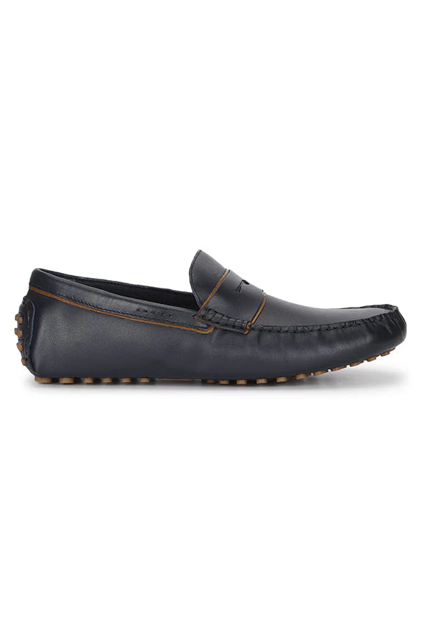 Men Navy Blue Driving Shoes - Image 3