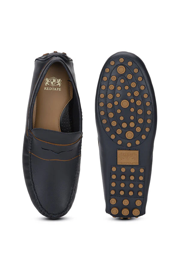 Men Navy Blue Driving Shoes - Image 6