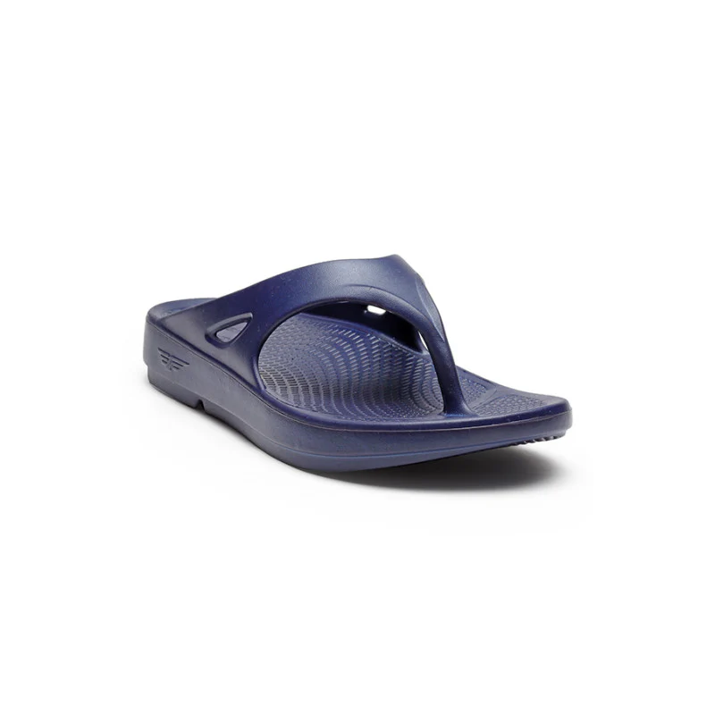 Men Navy Blue Sunnies Thong Flip-Flops - Image 2