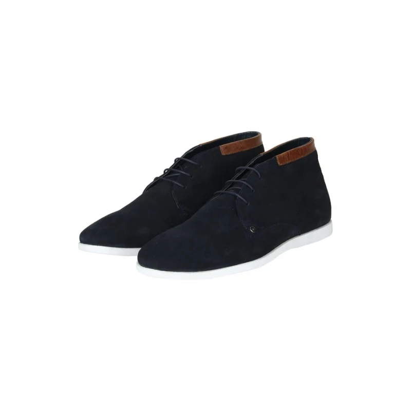 Men Navy Derby Shoes - Image 3
