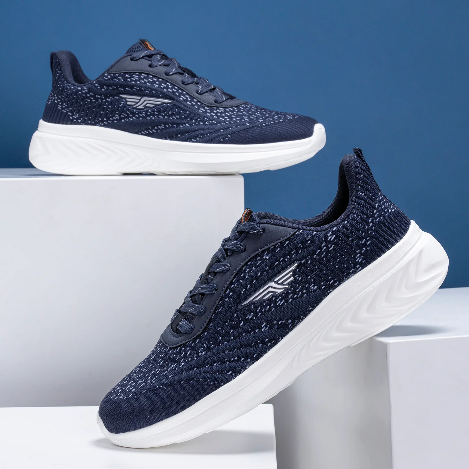 Men Navy Walking Shoes - Image 6