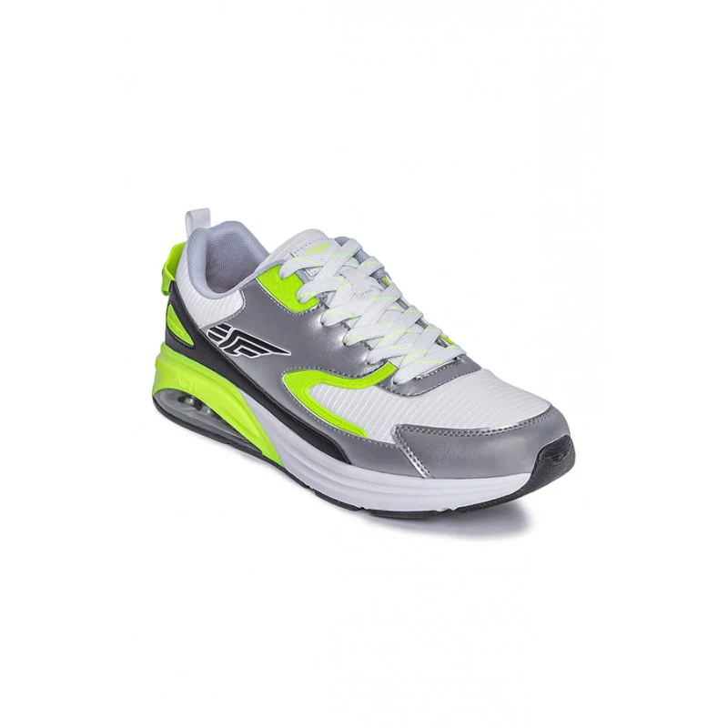 Men Neon Green & White Walking Shoes - Image 2