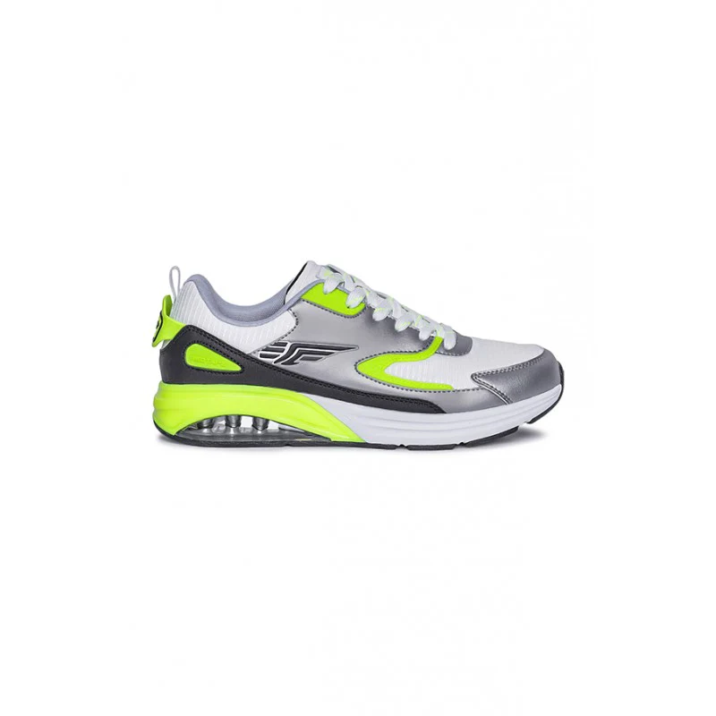 Men Neon Green & White Walking Shoes - Image 3