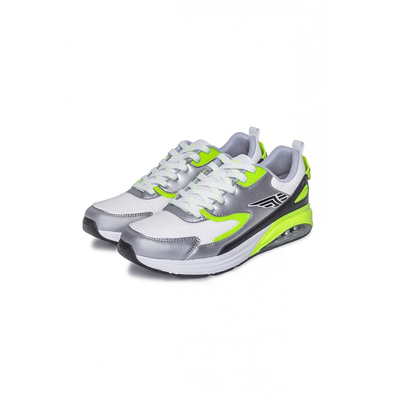 Men Neon Green & White Walking Shoes - Image 5