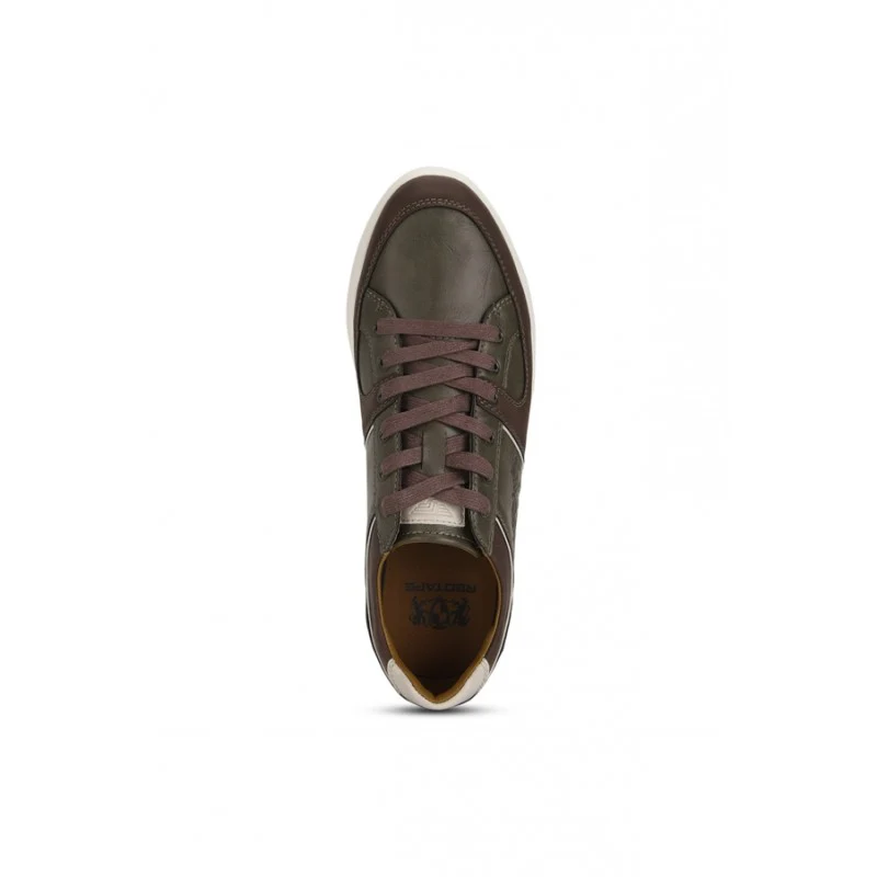 Men Olive & Brown Sneakers - Image 5