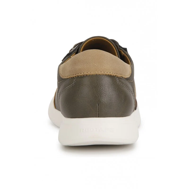Men Olive & Tan Sneakers - Image 7