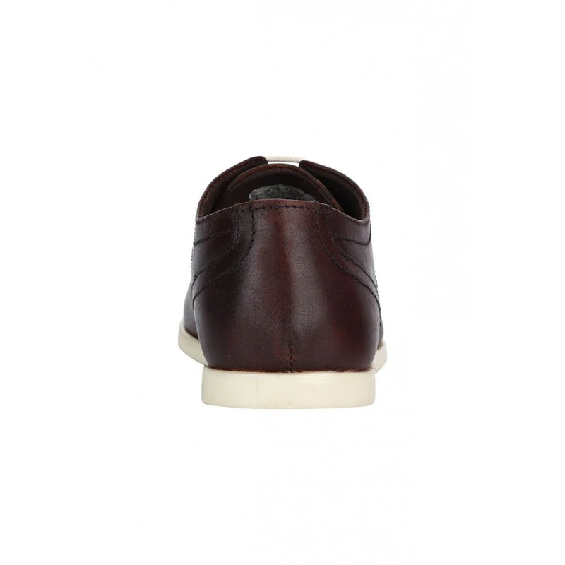 Men Red Brown Derby Shoes - Image 6