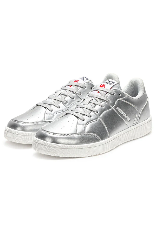 Men Silver Sneakers - Image 4