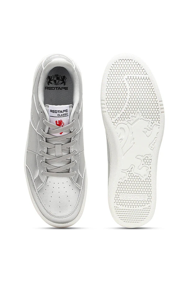 Men Silver Sneakers - Image 5