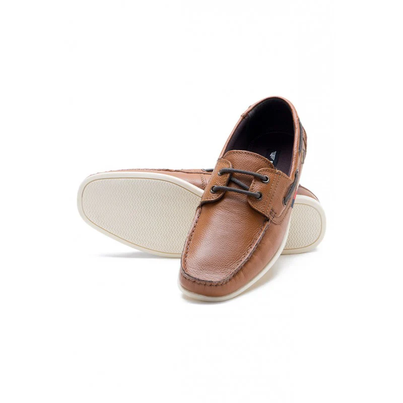 Men Tan Boat Shoes - Image 3