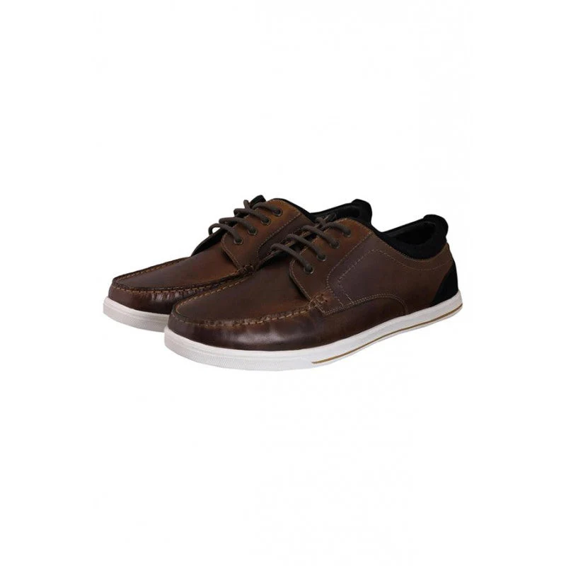 Men Tan Boat Shoes - Image 3