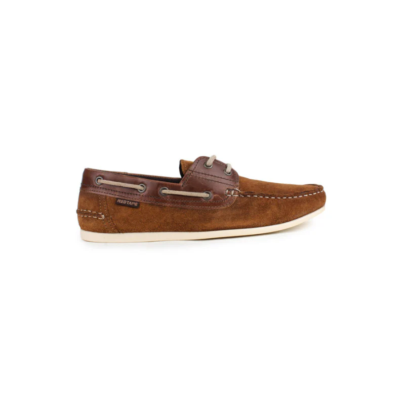 Men Tan Boat Shoes - Image 2