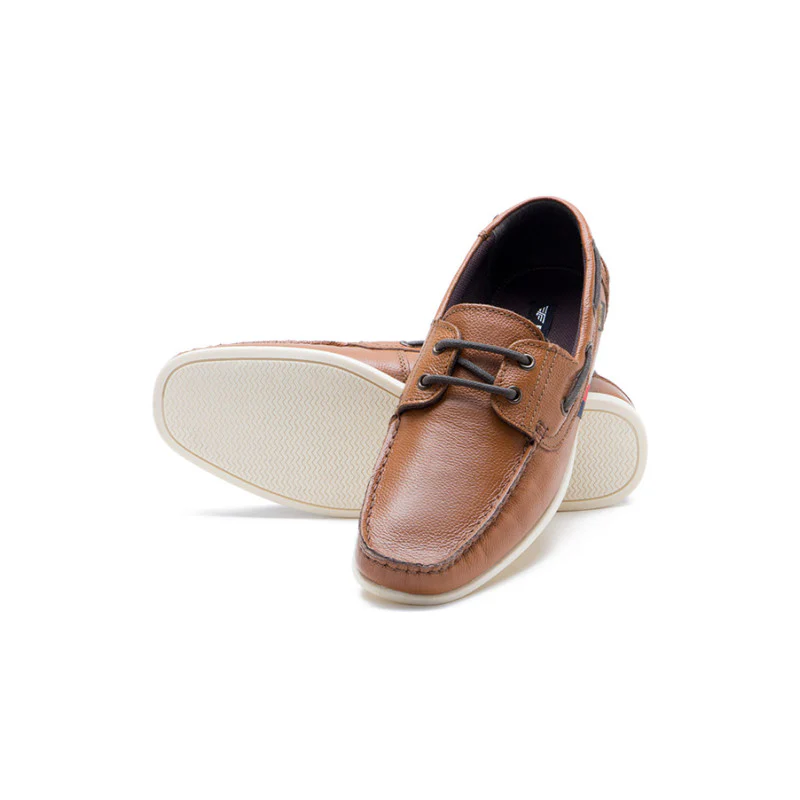 Men Tan Boat Shoes - Image 3