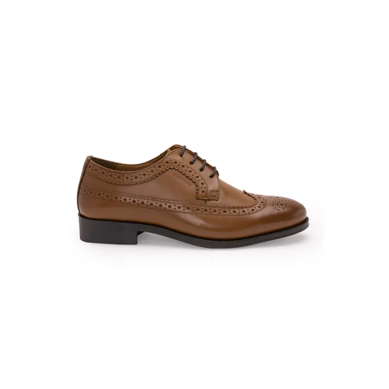 Men Tan Brogue Shoe - Image 3