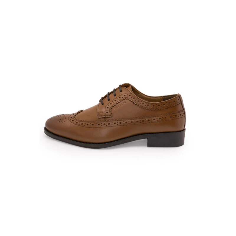 Men Tan Brogue Shoe - Image 4