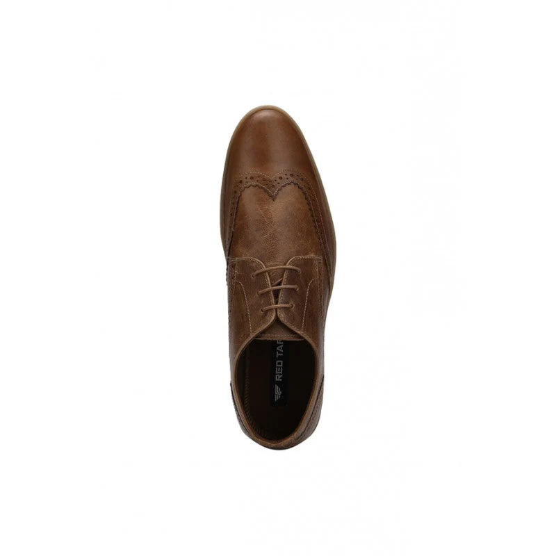 Men Tan Brogue Shoes - Image 6