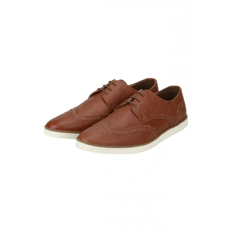 Men Tan Brogue Shoes - Image 3