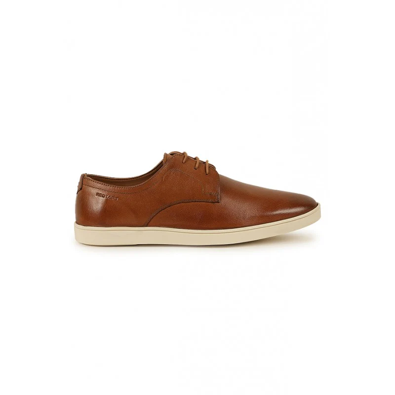 Men Tan Derby Shoes - Image 2