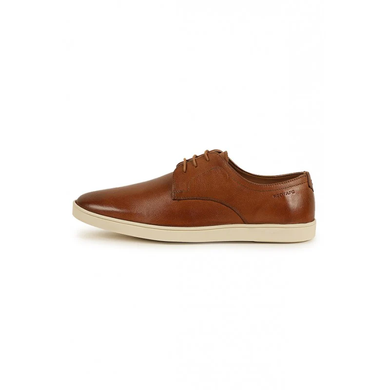 Men Tan Derby Shoes - Image 3