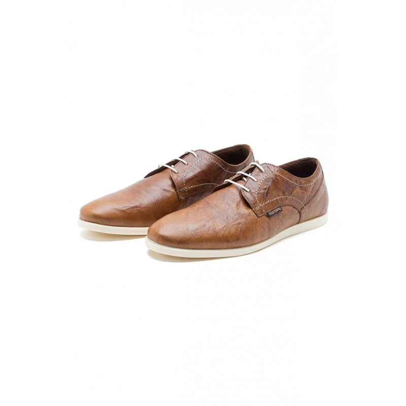 Men Tan Derby Shoes - Image 3